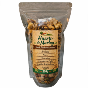 Mix Frutos Secos Superior 200g - Huerto de Marley, mezcla premium de avellanas, nueces, almendras, castañas de cajú, semillas de calabaza y pistachos