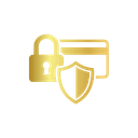 Icono de candado y tarjeta: pago seguro