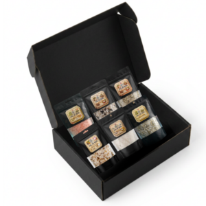 Pack Esenciales & Sal Pura - caja con 6 sales de mar Marlini Gourmet