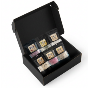 Pack Gourmet (Vinos y Carnes) - caja con 6 sales de mar Marlini Gourmet