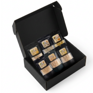 Pack Oriental (Jengibre y Curry) - caja con 6 sales de mar Marlini Gourmet